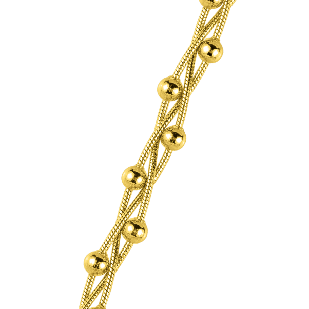 Armband silbervergoldet 925, mit silbervergoldeten Kugeln, SE-K139B15