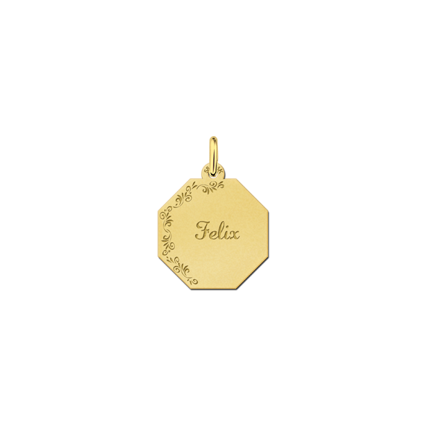 Geschenkidee - Kettenanhänger Gold mit Verzierung