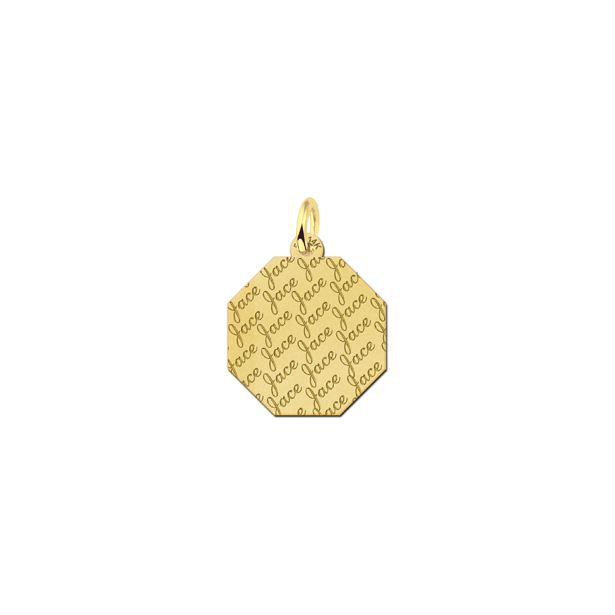 Geschenkidee - Kettenanhänger mit gravierten Namen Gold