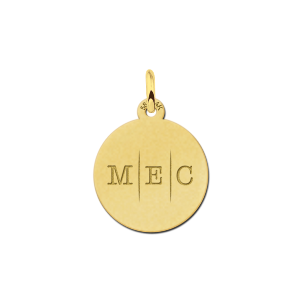 Geschenkidee - Kette mit drei Buchstaben aus Gold