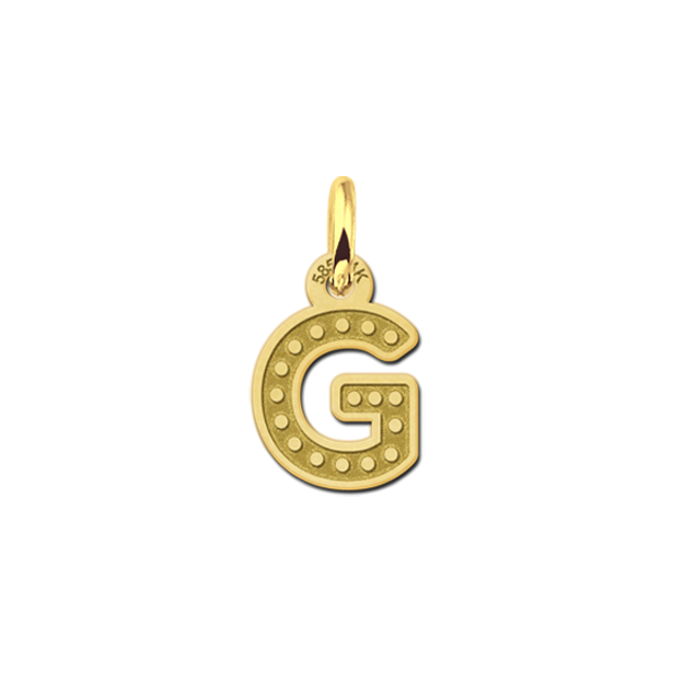 Geschenkidee - Goldene Buchstabenkette mit Punkte