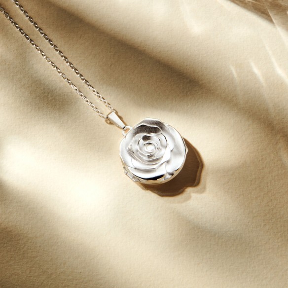 Medaillon Rose Silber 925
