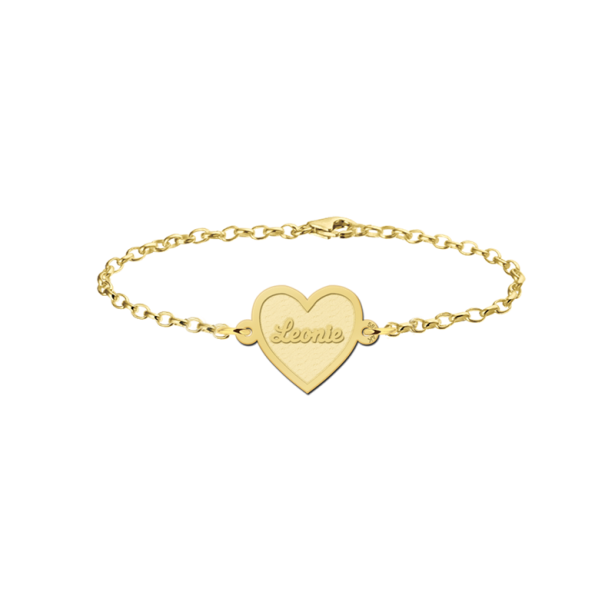 Geschenkidee - Gold Armband mit Herz