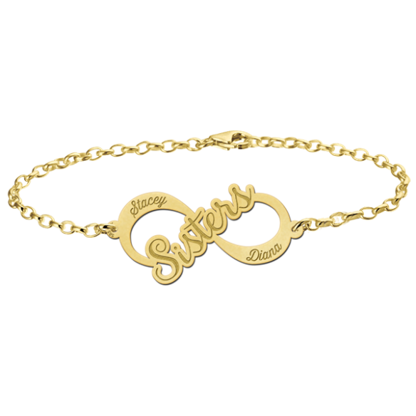 Infinity Armband "Sisters" Gold