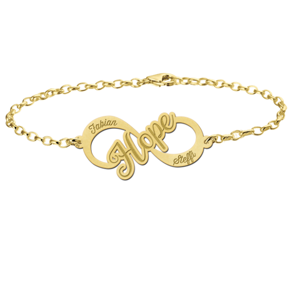 Infinity Armband "Hope" Gold