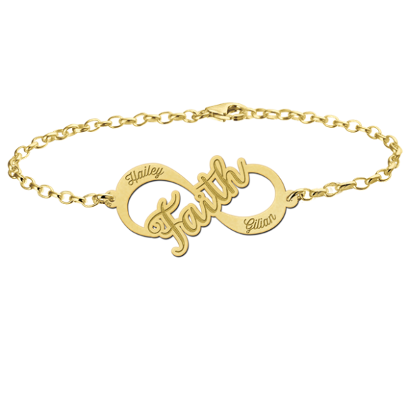 Infinity Armband "Faith" Gold