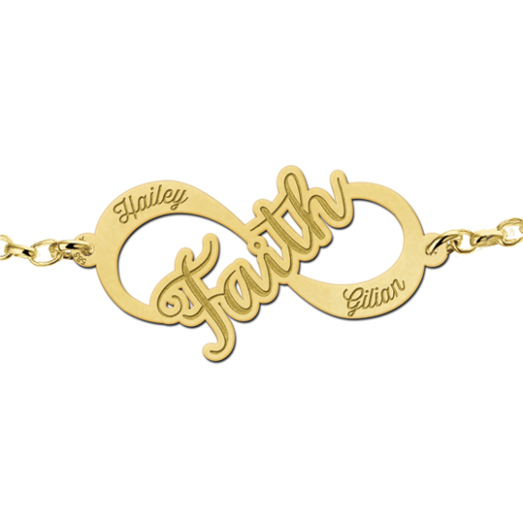 Infinity Armband "Faith" Gold