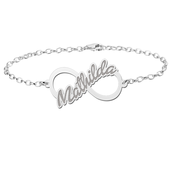 Infinity Armband mit deinem Namen in Silber