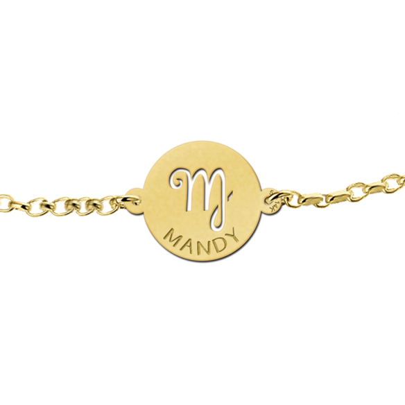 Sternzeichen Armband Jungfrau Gold