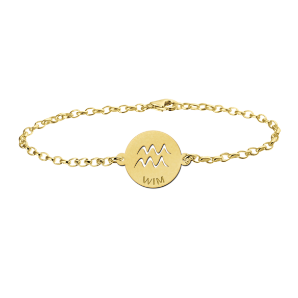 Sternzeichen Armband Wassermann Gold