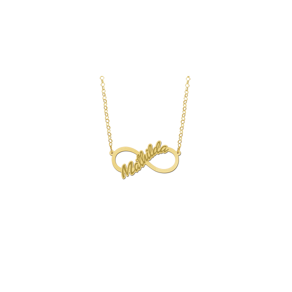 Infinity Kette mit geschriebenen Namen Gold