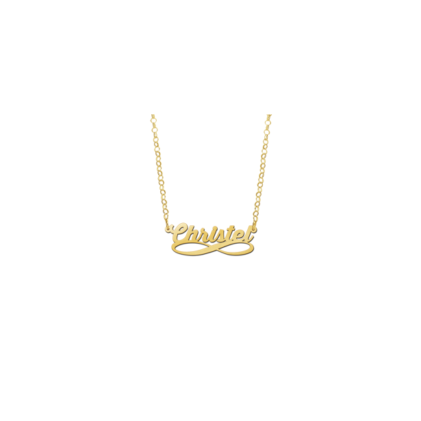 Geschenkidee - Personalisierte Infinity Namenskette - in Gold
